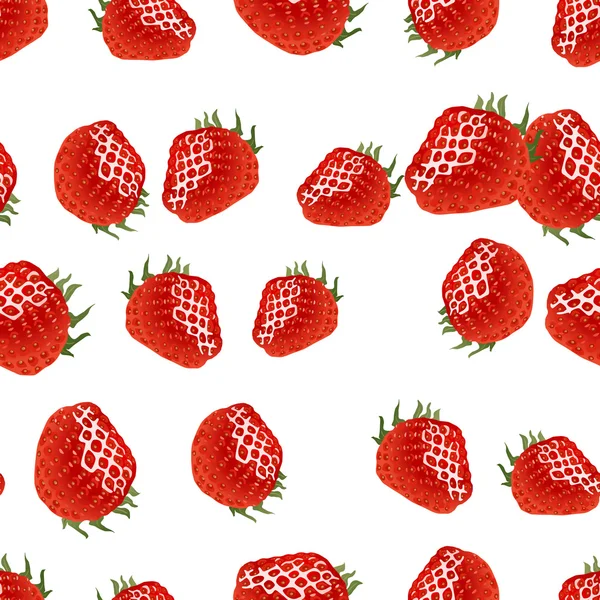草莓无缝图案 — 图库矢量图片