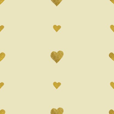 Altın kalpler seamless modeli