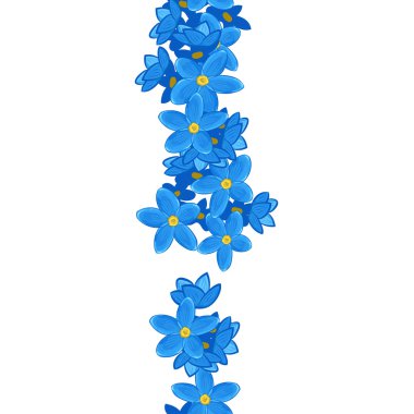 Dikey sorunsuz çiçek çizgi