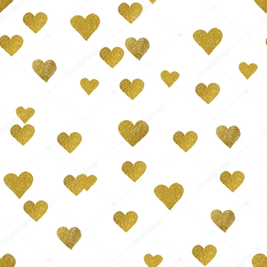 golden hearts background