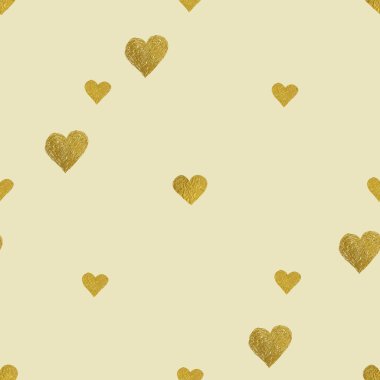 Altın kalpler seamless modeli