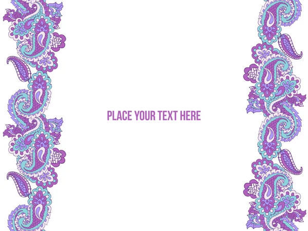 Résumé paisley border — Image vectorielle