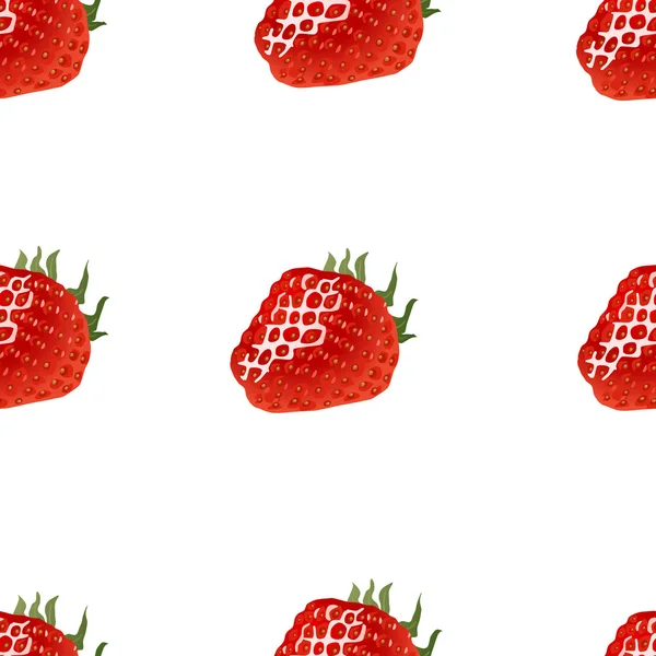 イチゴとのシームレスなパターン — ストックベクタ