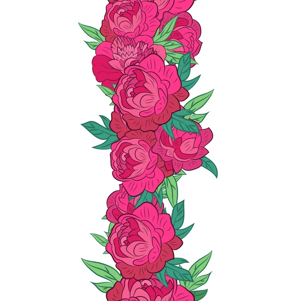 Guirlande vectorielle avec pivoines — Image vectorielle