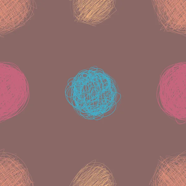 Seamless mönster med doodle cirklar — Stock vektor