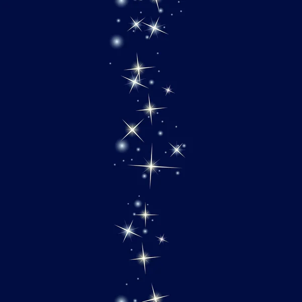 Starry line on dark blue background — Stock Vector