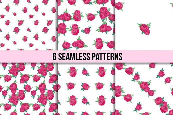 Modèle sans couture serti de pivoines roses — Image vectorielle