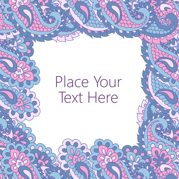 Abstracte paisley frame — Stockvector