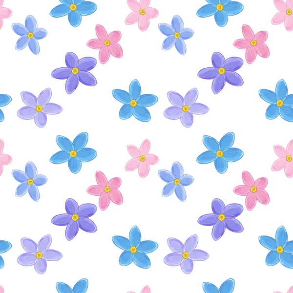 Seamless forget-me-not pattern — Stock Vector