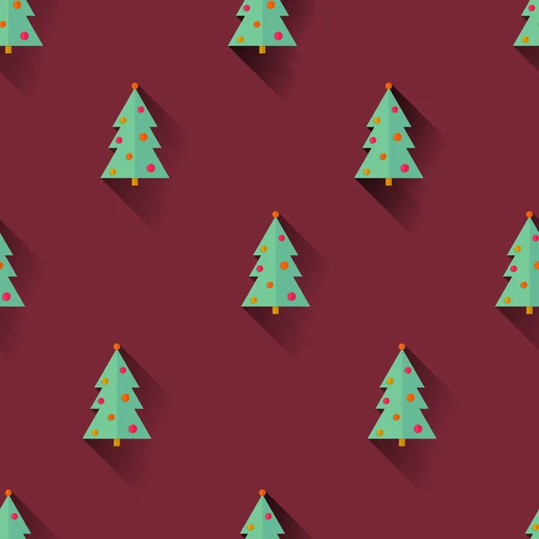 Christmas trees seamless pattern — Stock Vector