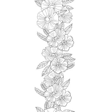 Dikey sorunsuz çiçek kenarlık