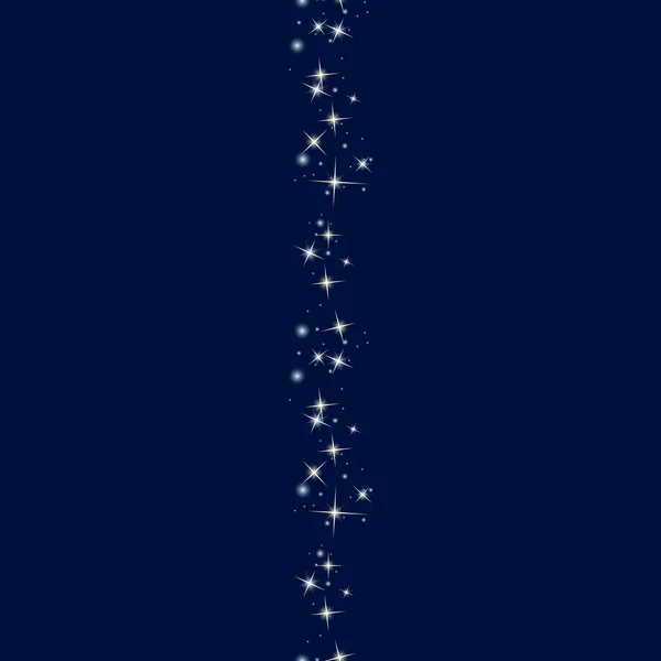 Starry line on dark blue background — Stock Vector
