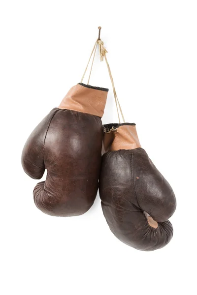 Starodawny stary Rękawice bokserskie — Zdjęcie stockowe