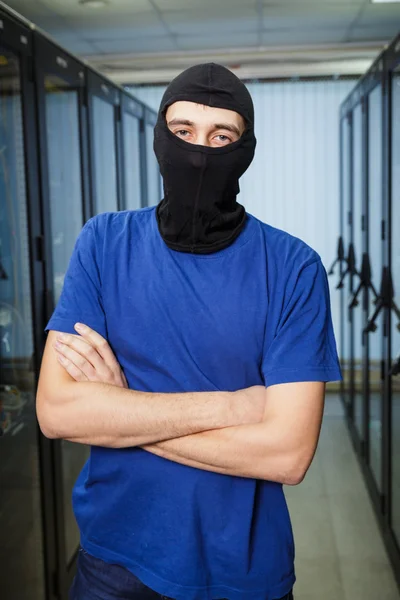 Masked cyber hacker — Stock Photo, Image