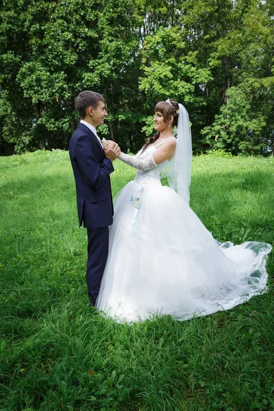 Novia y novio bailan —  Fotos de Stock