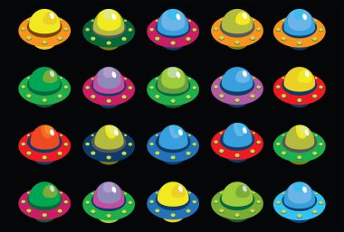 2B video oyunu için eklenebilir UFO kümesi.