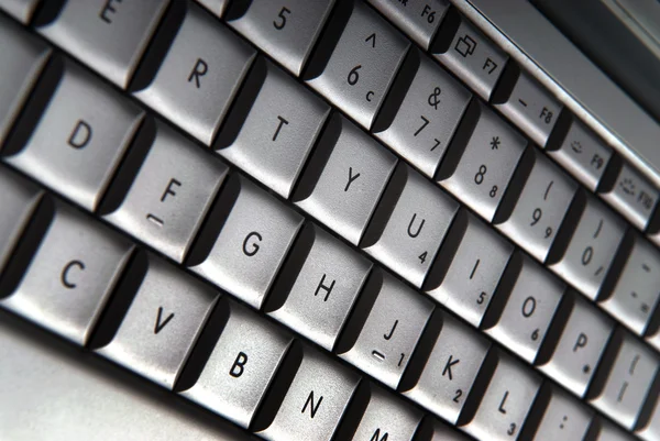Silberne Tastaturtasten — Stockfoto