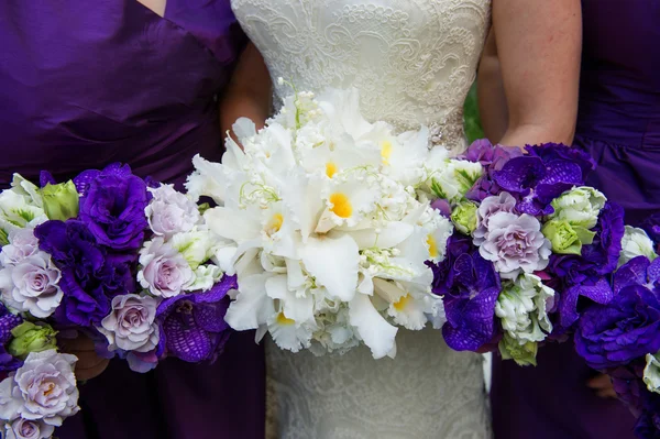 Bride holding bouquet Stock Image