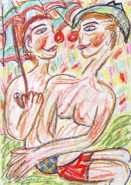 Yaz aylarında komik palyaçolar