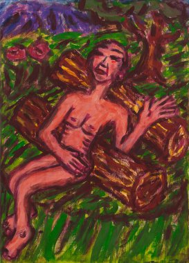 Doğada dinlenme adam