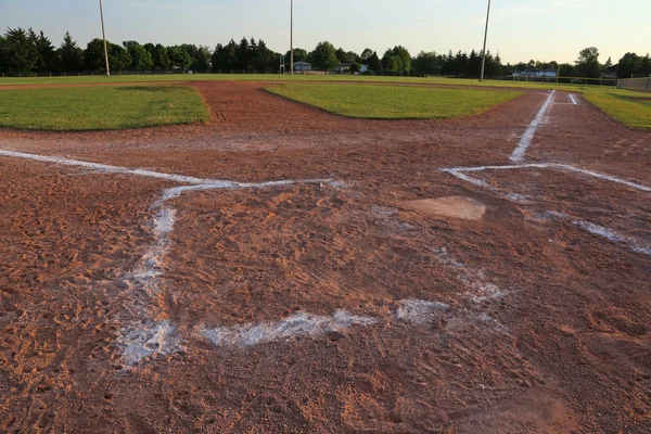 Colpo Grandangolare Campo Baseball — Foto Stock