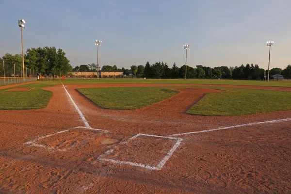 Weitwinkelaufnahme Eines Baseballfeldes — Stockfoto
