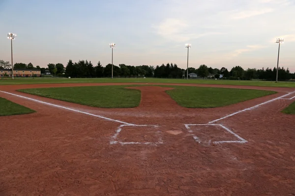 Wide Angle Shot Baseball Field — Stock Photo, Image