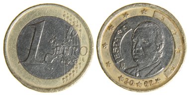 Old Worn Euro Dollar Coin clipart