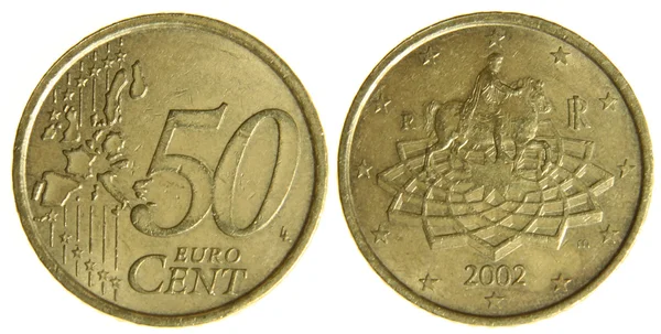 Cincuenta céntimos de euro — Foto de Stock