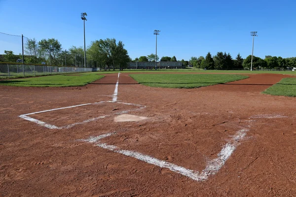 Leftside Low Angle Ball Field — Stock Photo, Image