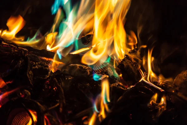 Llama de fuego naranja y azul —  Fotos de Stock