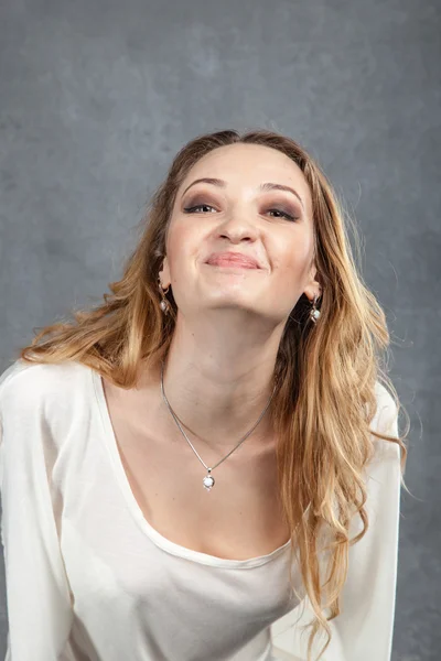 Friendly smiling young woman portrait — Stock Photo, Image