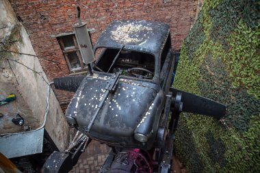 Lviv, Ukrayna - 23 Şubat 2015 Kryiivka pub arka bahçesinde