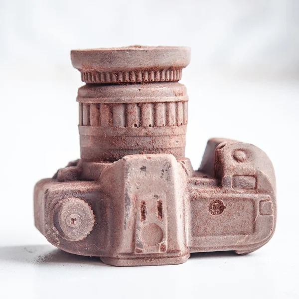 Hand made noname nobrand chocolate camera — Stock Photo, Image