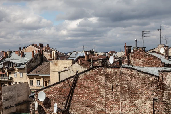 eski çatılar, lviv arasında yüksek kule