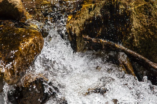 Closeup rapid waters of river strong — Stock Photo, Image