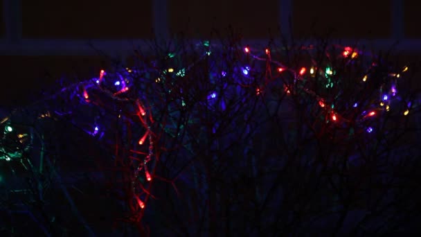 Αποεστιασμένα χριστουγεννιάτικα φώτα — Αρχείο Βίντεο