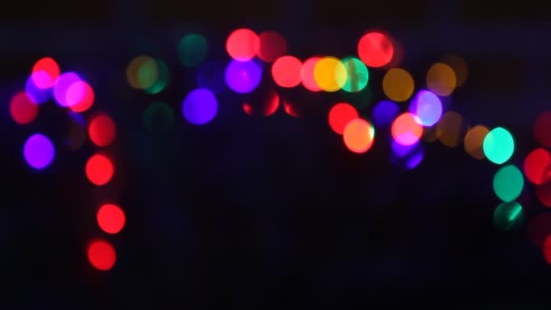 Defocused kerstverlichting — Stockvideo