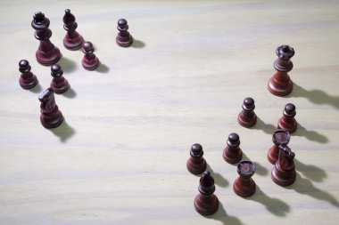 Ahşap Satranç taşları