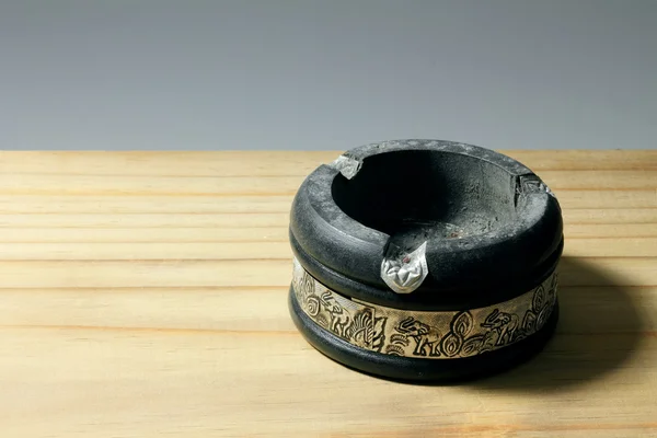 Black Ceramic Ash tray — Stock Photo, Image