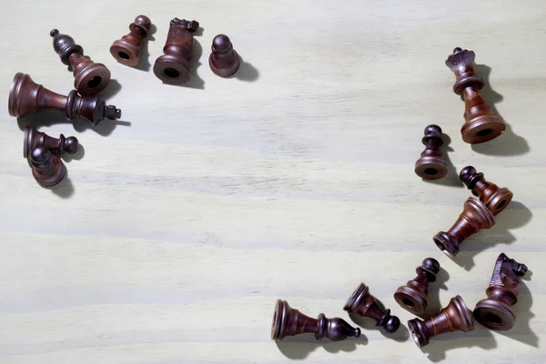 Wooden Chess Pieces — Stock Photo, Image