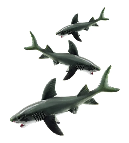 Tiburones de goma múltiples — Foto de Stock
