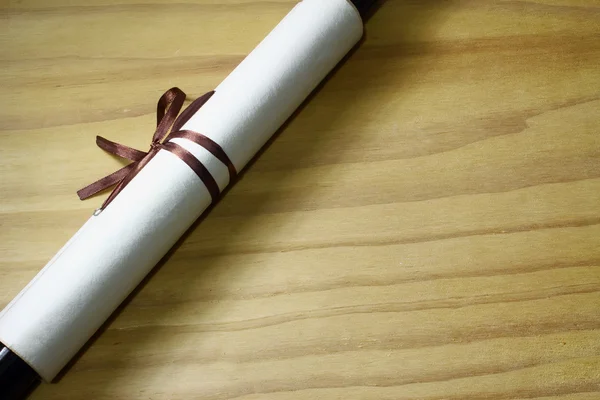 Rolled Up Chinese Scroll — Stock Photo, Image