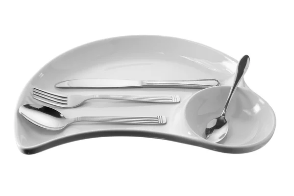Plate with Utensils — Stock Photo, Image