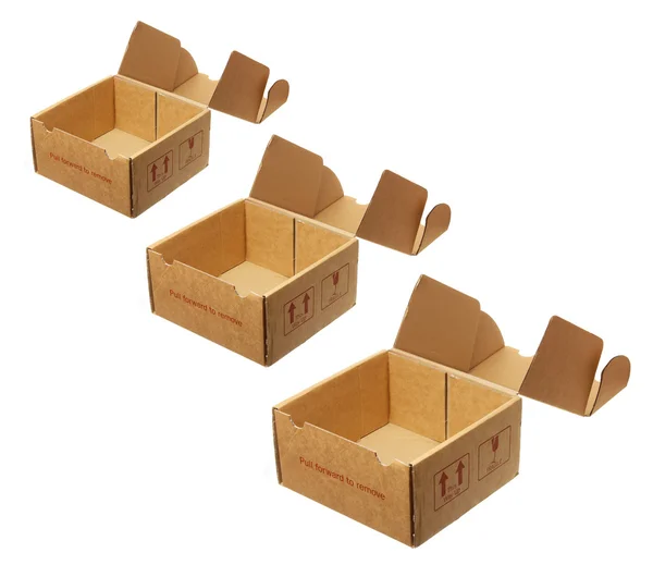 Row of Cardboard Boxes — Stock Photo, Image