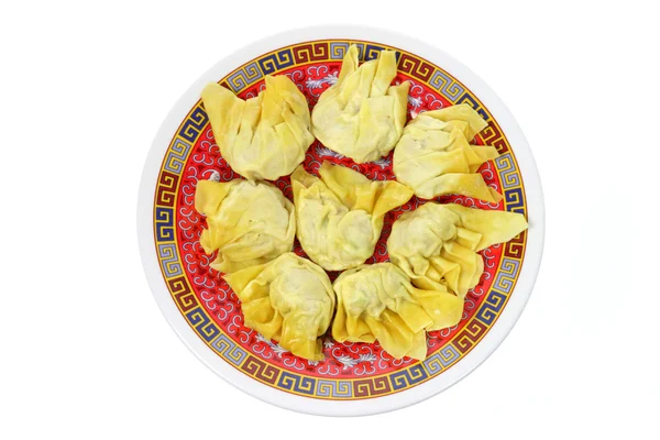 Placa de Dumplings chineses — Fotografia de Stock