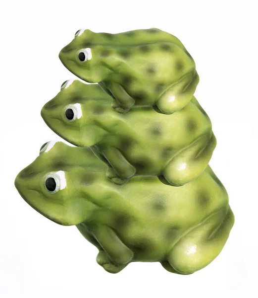 Spielzeugfrosch-Figuren Stockbild