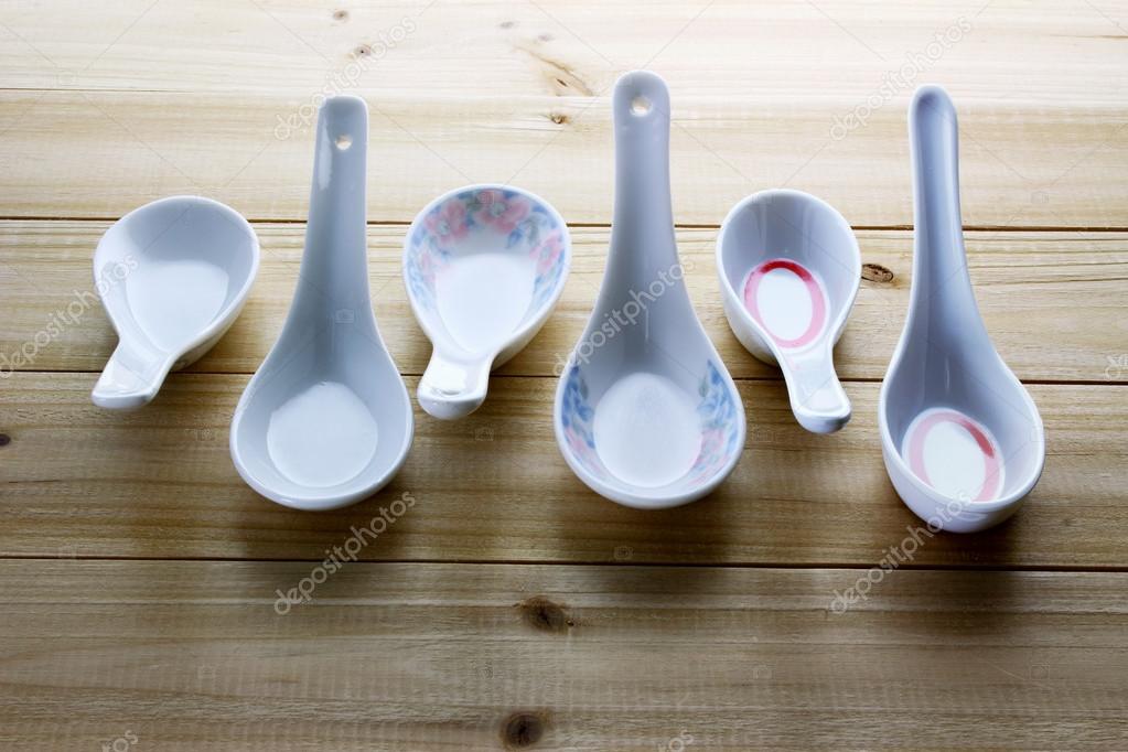 Chinese Soup Spoons — Stock Photo © newlight 121379768
