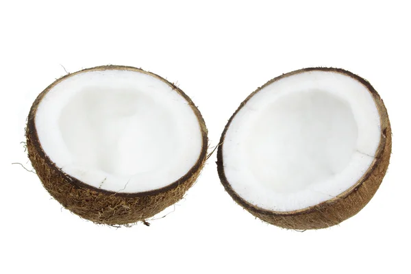 Kokosnoot in tweeën gesneden — Stockfoto
