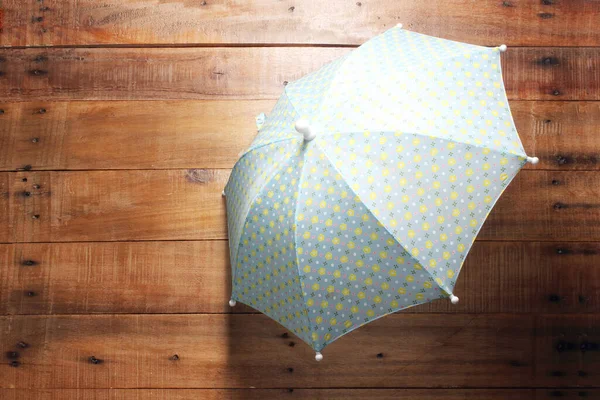 Toy Umbrella Wooden Background — Stock Photo, Image